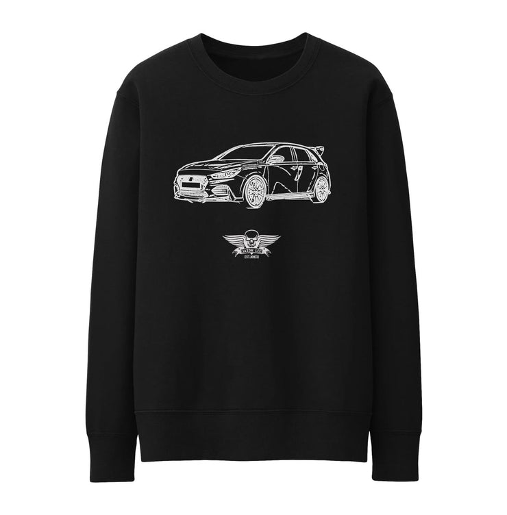 Jaxon Lee Illustration For A Hyundai i30N Performance Motorcar Fan Jumper
