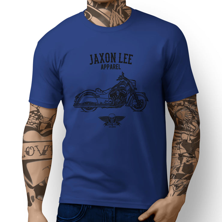 Jaxon Lee Illustration For A Indian Chief Classic Motorbike Fan T-shirt