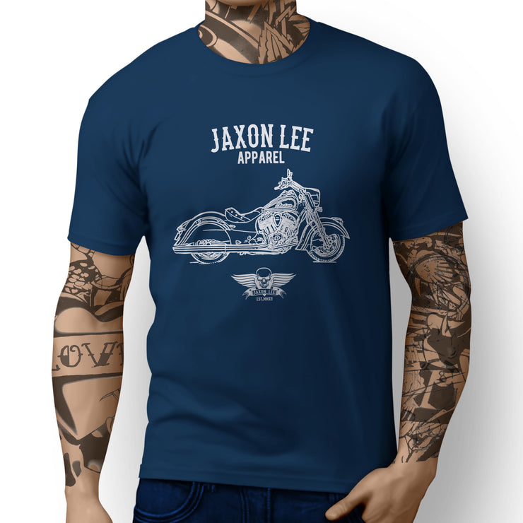 Jaxon Lee Illustration For A Indian Chief Classic Motorbike Fan T-shirt