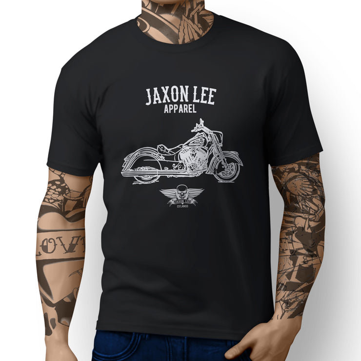 Jaxon Lee Illustration For A Indian Chief Dark Horse Motorbike Fan T-shirt