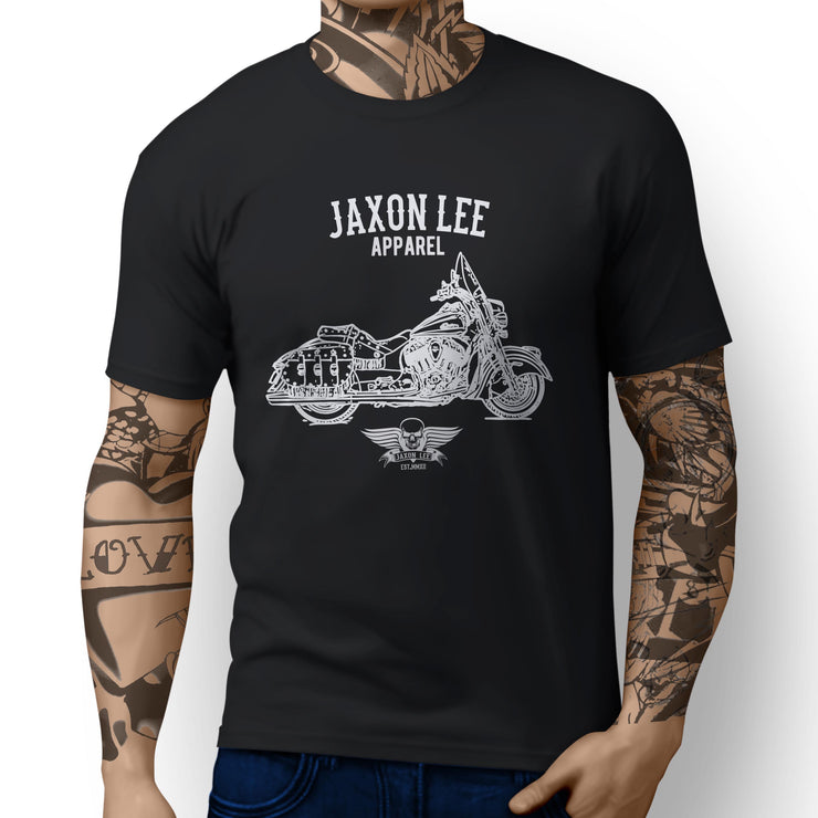 Jaxon Lee Illustration For A Indian Chief Vintage Motorbike Fan T-shirt