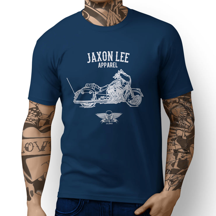 Jaxon Lee Illustration For A Indian Chieftain Motorbike Fan T-shirt