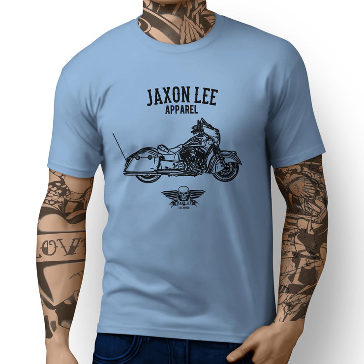 Jaxon Lee Illustration For A Indian Chieftain Dark Horse Motorbike Fan T-shirt