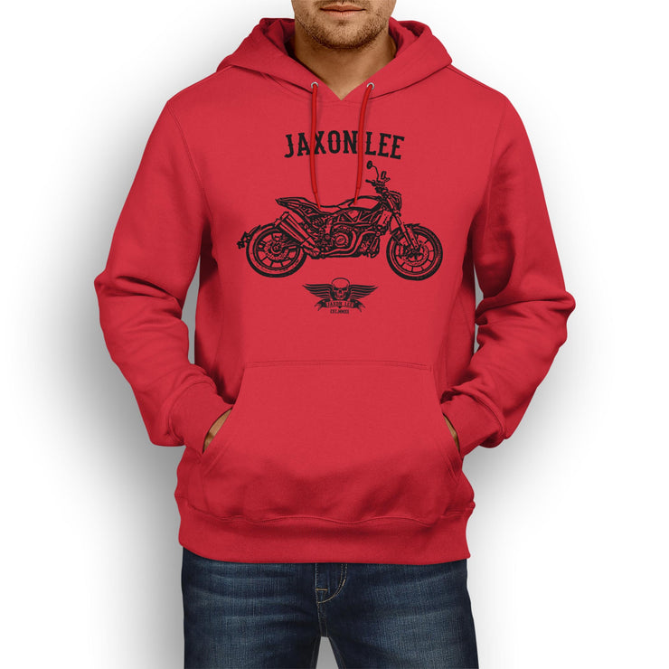 Jaxon Lee Illustration For A Indian FTR 1200 Motorbike Fan Hoodie