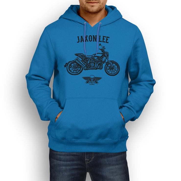 Jaxon Lee Illustration For A Indian FTR 1200 Motorbike Fan Hoodie