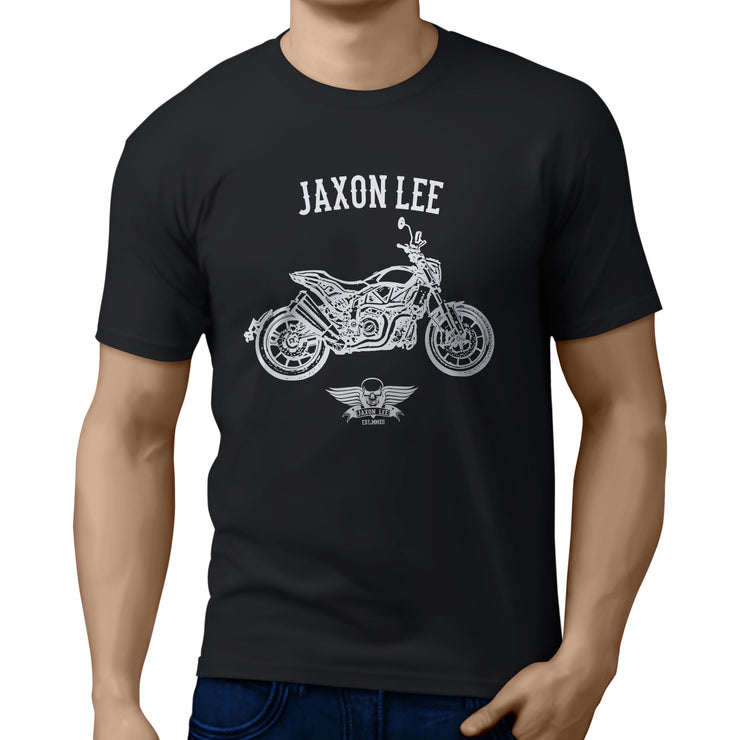 Jaxon Lee Illustration For A Indian FTR 1200 Motorbike Fan T-shirt