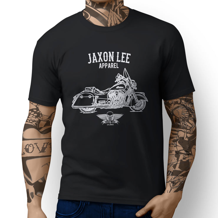 Jaxon Lee Illustration For A Indian Springfield Motorbike Fan T-shirt