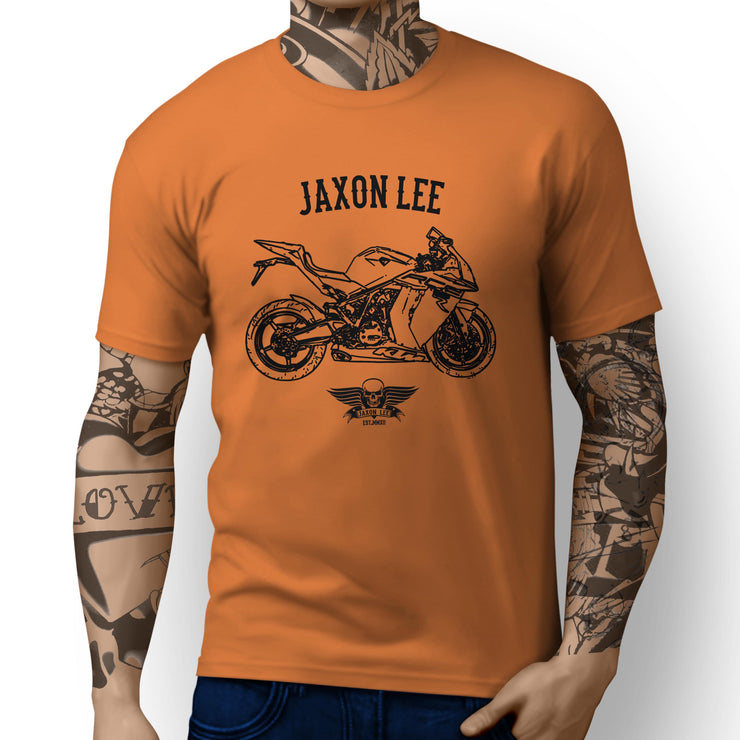 Jaxon Lee illustration for a KTM 1190 RC8 R fan T-shirt
