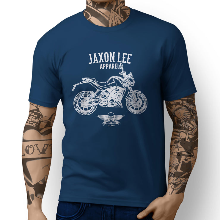 Jaxon Lee illustration for a KTM 125 Duke illustration T-shirt