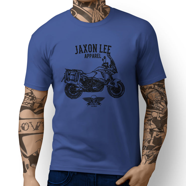 Jaxon Lee illustration for a KTM 1290 Super Adventure T fan T-shirt