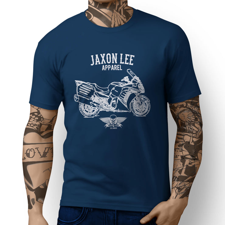 Jaxon Lee Illustration For A Kawasaki 1400GTR Motorbike Fan T-shirt