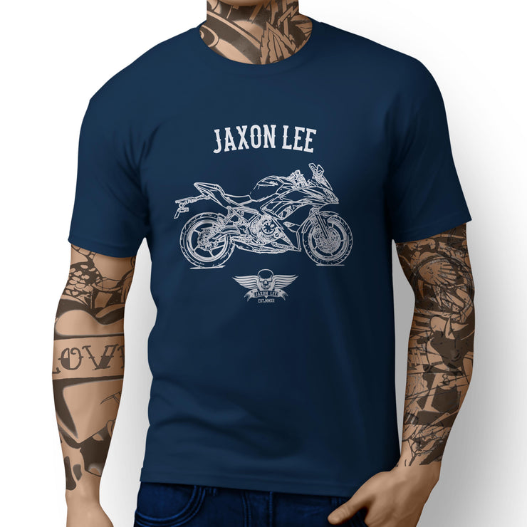 Jaxon Lee Illustration For A Kawasaki Ninja 650 Motorbike Fan T-shirt