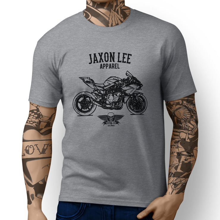 Jaxon Lee Illustration For A Kawasaki Ninja H2R Motorbike Fan T-shirt