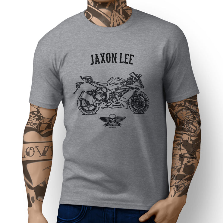 Jaxon Lee Illustration For A Kawasaki Ninja ZX 6R Motorbike Fan T-shirt