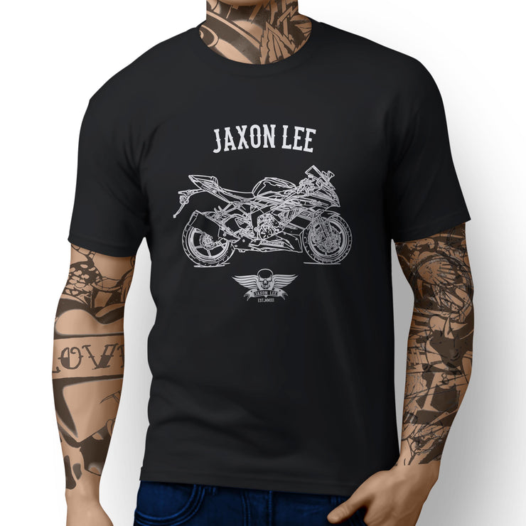 Jaxon Lee Illustration For A Kawasaki Ninja ZX 6R KRT Motorbike Fan T-shirt