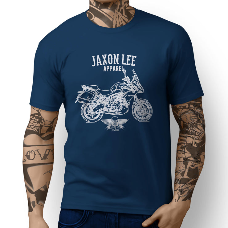 Jaxon Lee Illustration For A Kawasaki Versys 650 LT Motorbike Fan T-shirt
