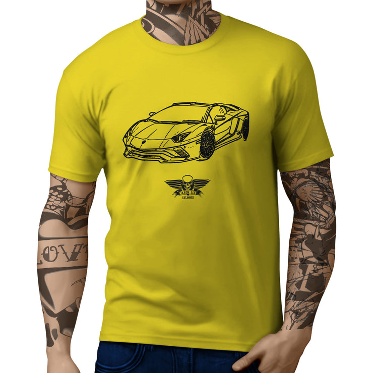 Jaxon Lee Illustration For A Lambo Aventador S Roadster Motorcar Fan T-shirt