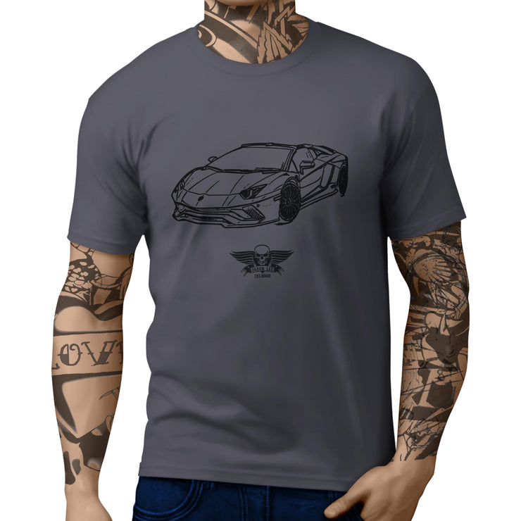 Jaxon Lee Illustration For A Lambo Aventador S Roadster Motorcar Fan T-shirt
