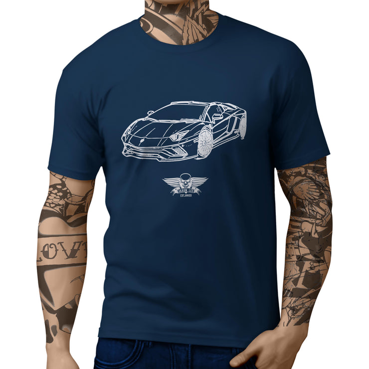 Jaxon Lee Illustration For A Lambo Aventador S Roadster Motorcar Fan T-shirt