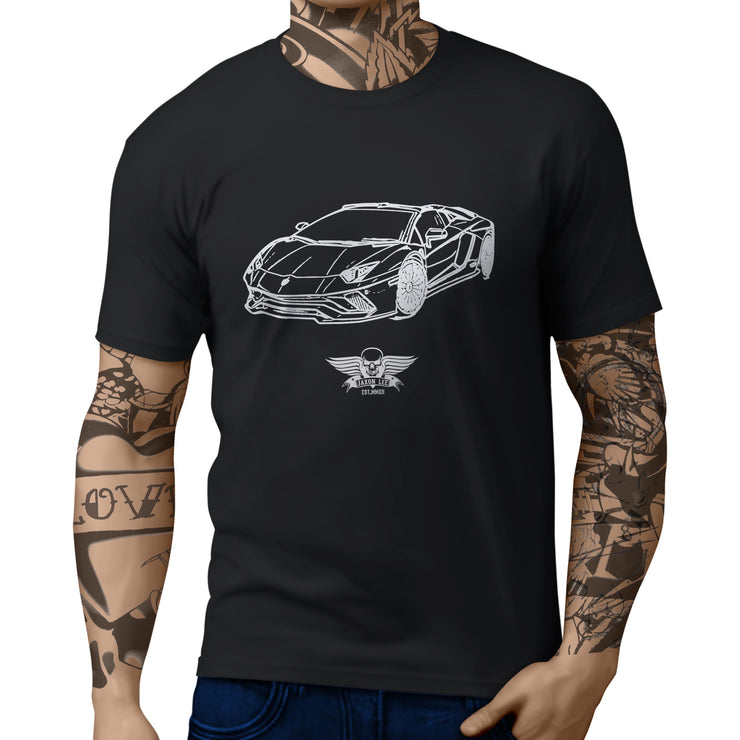 Jaxon Lee Illustration For A Lambo Aventador S Roadster Motorcar Fan T-shirt