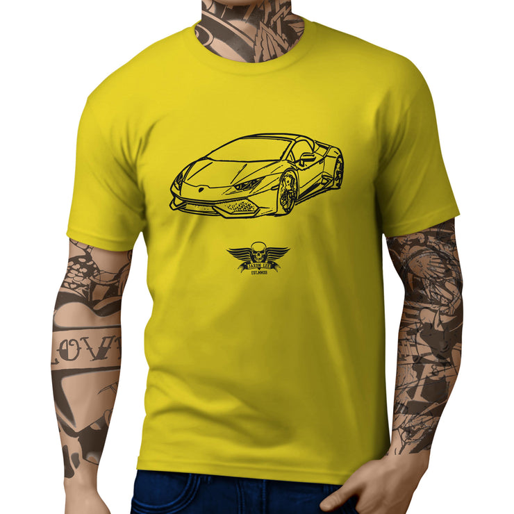 Jaxon Lee Illustration For A Lambo Huracan Spyder Motorcar Fan T-shirt