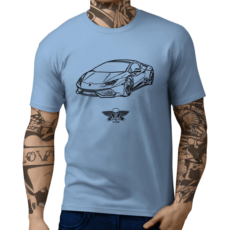 Jaxon Lee Illustration For A Lambo Huracan Spyder Motorcar Fan T-shirt