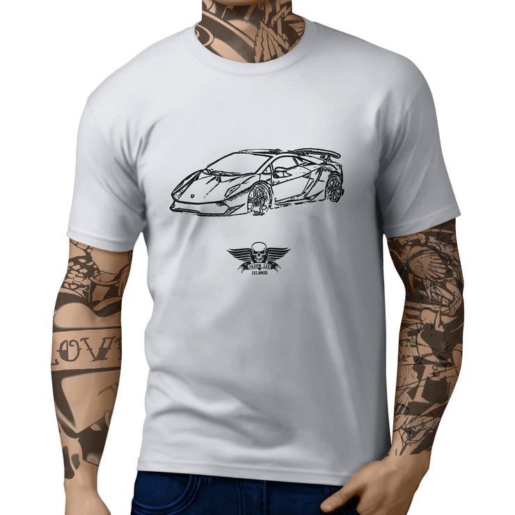 Jaxon Lee Illustration For A Lambo Sesto Elemento Motorcar Fan T-shirt