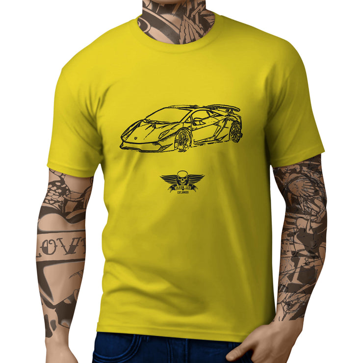 Jaxon Lee Illustration For A Lambo Sesto Elemento Motorcar Fan T-shirt