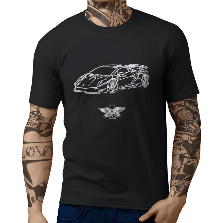 Jaxon Lee Illustration For A Lambo Sesto Elemento Motorcar Fan T-shirt