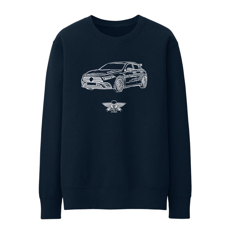 Jaxon Lee Illustration For A Mercedes Benz AMG A35 Motorcar Fan Jumper