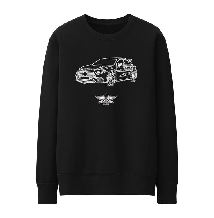 Jaxon Lee Illustration For A Mercedes Benz AMG A35 Motorcar Fan Jumper