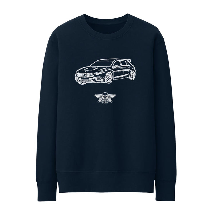 Jaxon Lee Illustration For A Mercedes Benz AMG A45 S Motorcar Fan Jumper