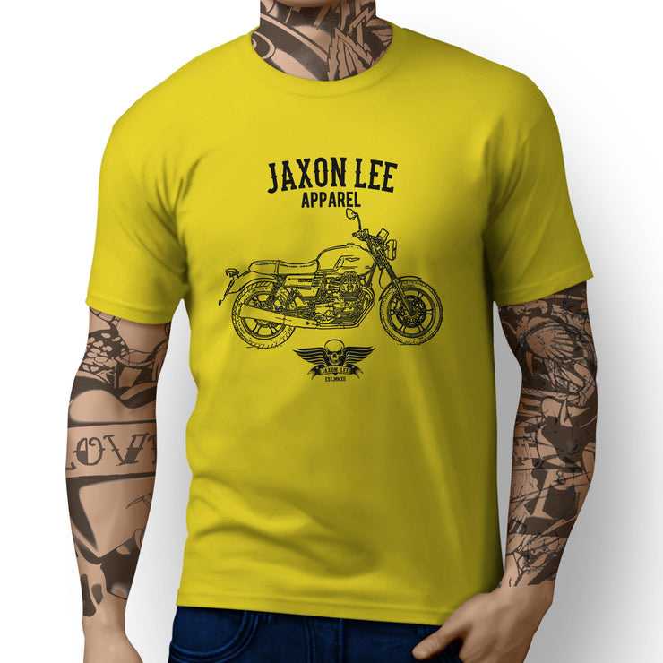 Jaxon Lee Moto Guzzi V7III Stone inspired Motorbike Art T-shirts - Jaxon lee