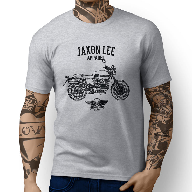 Jaxon Lee Moto Guzzi V7II Stornello inspired Motorbike Art T-shirts - Jaxon lee