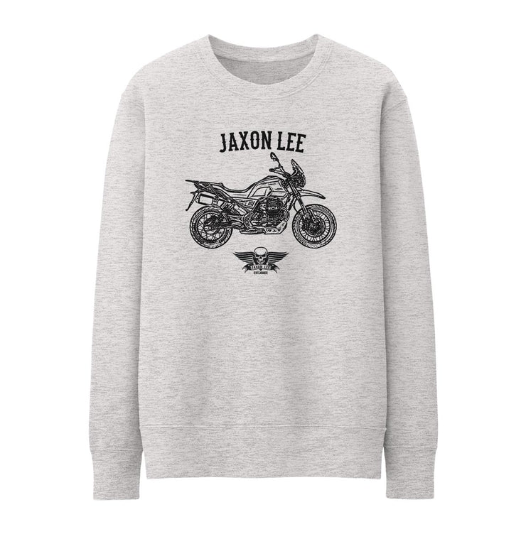 Jaxon Lee Illustration For A Moto Guzzi V85 TT Motorbike Fan Jumper
