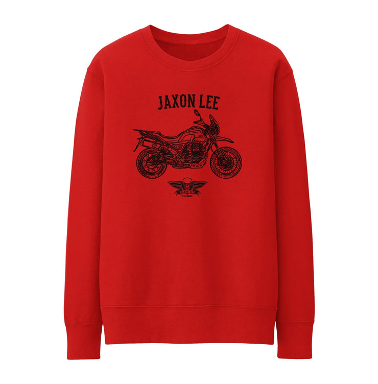 Jaxon Lee Illustration For A Moto Guzzi V85 TT Motorbike Fan Jumper