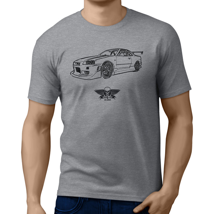 Jaxon Lee Illustration For A Nissan Skyline R34 GT-R Motorcar Fan T-shirt
