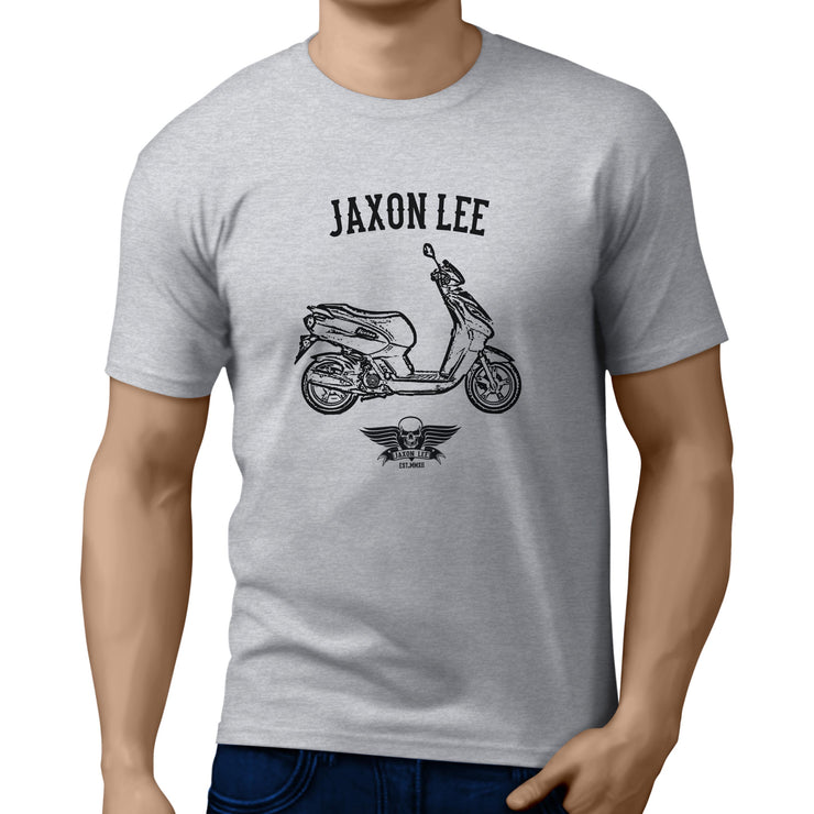 Jaxon Lee Illustration For A Peugeot Kisbee 50 Motorbike Fan T-shirt