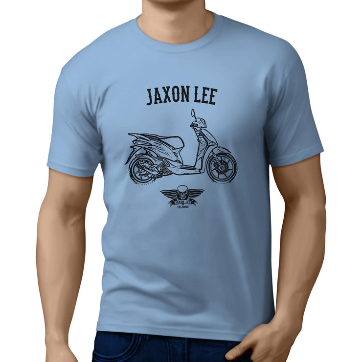 Jaxon Lee Illustration For A Piaggio Liberty 50 Motorbike Fan T-shirt