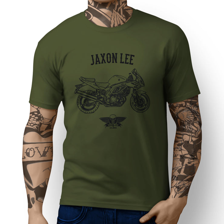Jaxon Lee Illustration For A Suzuki SV650S Motorbike Fan T-shirt