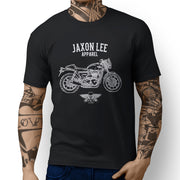 Jaxon Lee Art Tee aimed at fans of Triumph Street Cup Motorbike