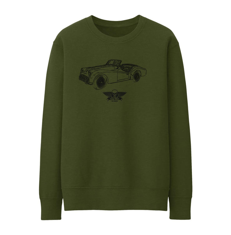 Jaxon Lee Illustration For A Triumph TR3 B 1962 Motorcar Fan Jumper