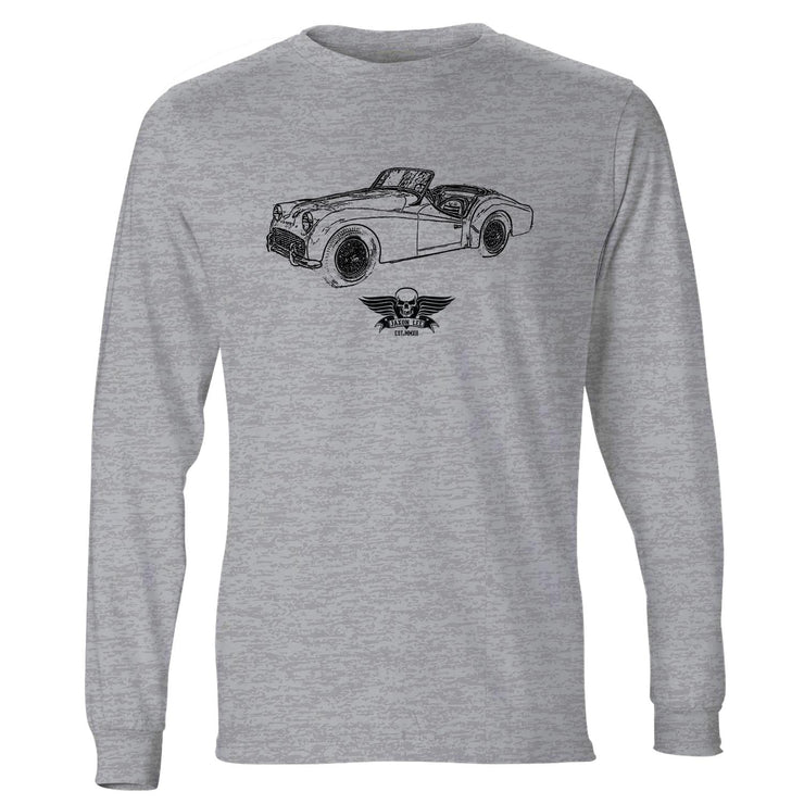 Jaxon Lee Illustration For A Triumph TR3 B 1962 Motorcar Fan LS-Tshirt