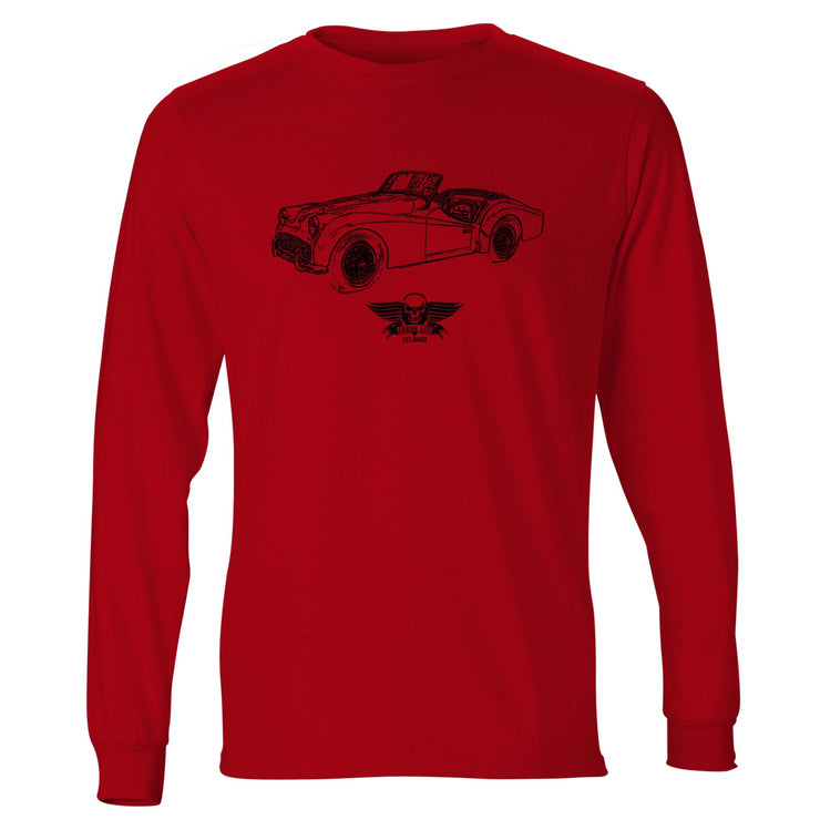 Jaxon Lee Illustration For A Triumph TR3 B 1962 Motorcar Fan LS-Tshirt