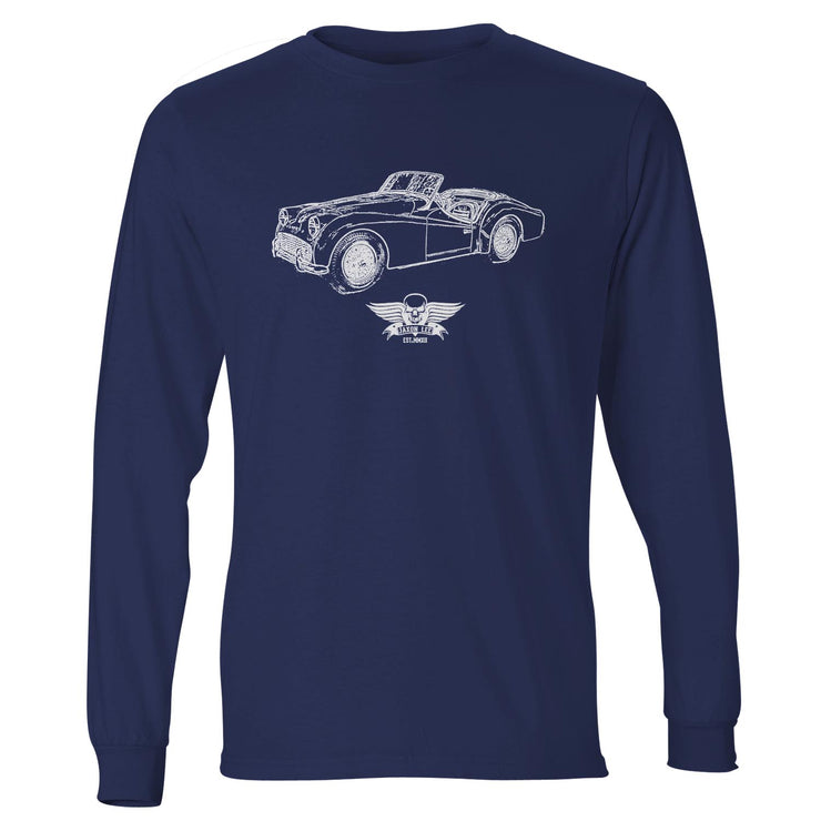 Jaxon Lee Illustration For A Triumph TR3 B 1962 Motorcar Fan LS-Tshirt