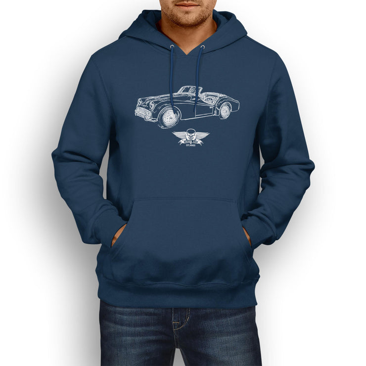 Jaxon Lee Illustration For A Triumph TR3 B 1962 Motorcar Fan Hoodie