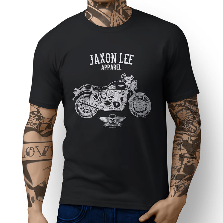 Jaxon Lee Art Tee aimed at fans of Triumph Thruxton Ace Motorbike