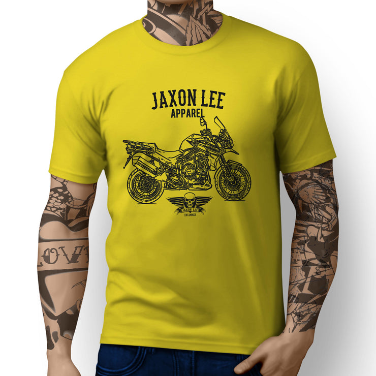 Jaxon Lee Art Tee aimed at fans of Tiger Explorer Spoked Wheels Motorbike