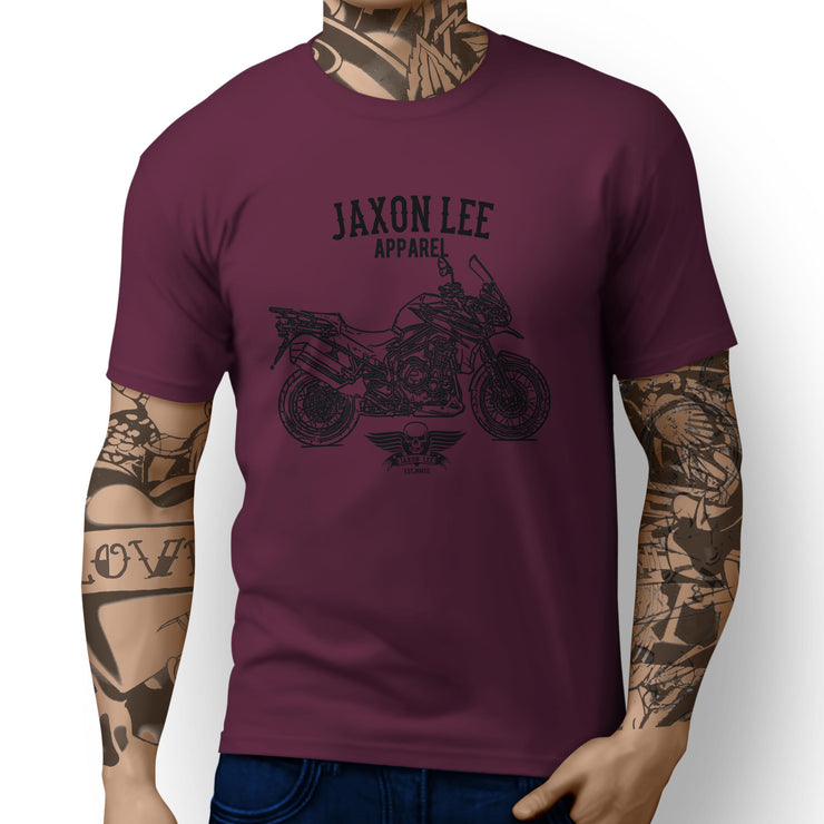 Jaxon Lee Art Tee aimed at fans of Tiger Explorer Spoked Wheels Motorbike