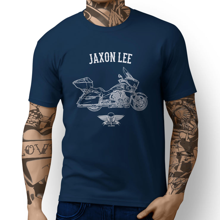 Jaxon Lee Illustration For A Victory Cross Country Tour Motorbike Fan T-shirt